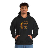 Unisex Ho’oponopono Sunflower Hoodie Heavy Blend Pullover Sweatshirt Healing Affirmation Spiritual Gratitude Mindfulness Positive Energy Streetwear