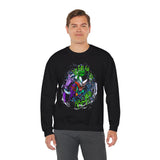 Symbiotic Madness Unisex Sweatshirt Heavy Blend Streetwear Bold Gothic Design Psychological Art Fashion Cozy Wear for Fearless Creators and Dark Energy Lovers