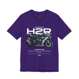 Kawasaki Ninja H2R Inspired Hyperbike Graphic Unisex Heavy Cotton Tee Streetwear Racing Style Motorcycle Art Shirt for Speed Lovers and Track Enthusiasts