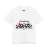 Formula 1 High Performance Triple Racing Machines Unisex Heavy Cotton Tee Dynamic Motorsport Inspired Streetwear Graphic Shirt for Speed Lovers and Premium Casual Style