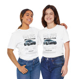 Mercedez Benz AGM Aggressive Silver Widebody Supercar Blueprint Unisex Heavy Cotton Tee Performance Street Machine Graphic Shirt For Car Lovers And Gearheads