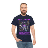 Butterfly Holographic Graphic Black Unisex Heavy Cotton bT Shirt Where Elegance Takes Flight Aesthetic Trendy Streetwear Fashion Outfit