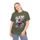 Aliens Exist UFO Graphic Unisex Heavy Cotton Tee Sci Fi Streetwear T Shirt Extraterrestrial Space Alien Design