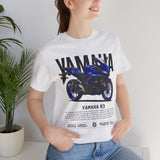 R3 Inspired Sport Motorcycle Art Unisex Heavy Cotton Tee Dynamic Streetwear Graphic for Riders and Moto Enthusiasts