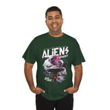 Aliens Exist UFO Graphic Unisex Heavy Cotton Tee Sci Fi Streetwear T Shirt Extraterrestrial Space Alien Design