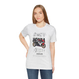 Honda CBR Superbike Blueprint Racing Motorcycle Graphic Tee Sport Bike Track Design T Shirt For Riders Speed Lovers Motorsport Streetwear Gift