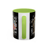 Sculptural Future Statue Art Accent Coffee Mug 11oz 15oz Greek Goddess Cosmic Abstract Splash Bold Artistic Streetwear Ceramic Cup