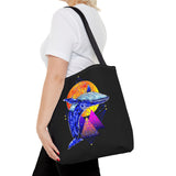 Ballena Cosmic Whale Art Eco Tote Bag Vibrant Geometric Ocean Design Durable Canvas Reusable Shopping Bag Premium Artistic Streetwear Accessory Perfect Gift for Nature Lovers Dreamers and Creative Thinkers