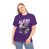 Aliens Exist UFO Graphic Unisex Heavy Cotton Tee Sci Fi Streetwear T Shirt Extraterrestrial Space Alien Design