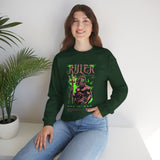 Ruler of the Sea Poseidon Unisex Heavy Blend Crewneck Sweatshirt Greek Mythology Statue Graphic Gothic Streetwear Bold Artistic Pullover