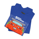 Legendary Orange Street Machine Rear View Unisex Heavy Cotton Tee Powerful JDM Inspired Car Art Graphic Shirt for Collectors and Gearheads