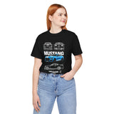 Blue Apex Muscle Coupe Blueprint Art Unisex Heavy Cotton Tee Powerful Street Machine Graphic Shirt for Car Lovers and Collectors