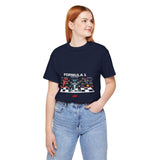 Formula 1 High Performance Triple Racing Machines Unisex Heavy Cotton Tee Dynamic Motorsport Inspired Streetwear Graphic Shirt for Speed Lovers and Premium Casual Style