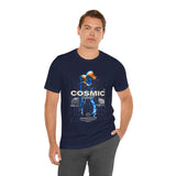 Cosmic Catalyst Unisex Jersey Short Sleeve Tee Graphic T-Shirt Futuristic Sci Fi Space Astronaut Cyberpunk Streetwear Bold Galaxy Design Alpha Mindset Fashion