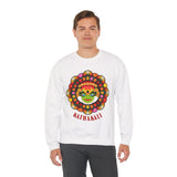 Kathakali Crewneck Unisex Sweatshirt Heavy Blend Pullover Kerala Traditional Dance Art Graphic Indian Culture Onam Festival Malayalam Heritage Design