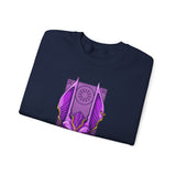 Bills Samurai Unisex Heavy Blend Crewneck Sweatshirt Futuristic Neon Japanese Warrior Design Bold Cyberpunk Streetwear Aesthetic Artistic Fleece Wearable Art for Creators Dreamers and Anime Lovers