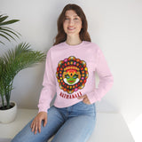 Unisex Kathakali Crewneck Sweatshirt Heavy Blend Pullover Kerala Traditional Dance Art Graphic Indian Culture Onam Festival Malayalam Heritage Design