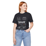 Ultra Sleek Performance Sports Coupe Blueprint Art Unisex Heavy Cotton Tee for Car Lovers and Streetwear Fans