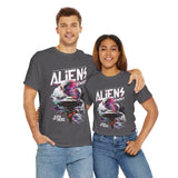 Aliens Exist UFO Graphic Unisex Heavy Cotton Tee Sci Fi Streetwear T Shirt Extraterrestrial Space Alien Design