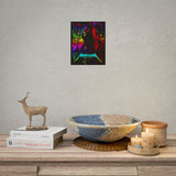 Reaper Of Neon Flames Poster Dark Neon Skull Wall Art Cosmic Energy Illustration Premium Matte Print For Home Studio Office And Urban Spaces