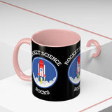 Rocket Science Rocks Accent Coffee Mug 11oz 15oz Space Lover Science Gift Black White Two Tone Ceramic Cup