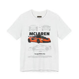 Orange Hypercar Blueprint Unisex Heavy Cotton Tee High Detail Automotive Art Streetwear Graphic for Car Enthusiasts and Daily Wear