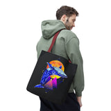 Ballena Cosmic Whale Art Eco Tote Bag Vibrant Geometric Ocean Design Durable Canvas Reusable Shopping Bag Premium Artistic Streetwear Accessory Perfect Gift for Nature Lovers Dreamers and Creative Thinkers