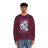 Unisex Heavy Blend Crewneck Sweatshirt Apocalypse Chaos Graphic Pullover Black Greek Statue Vaporwave Streetwear Bold Futuristic Artistic Fashion Outfit