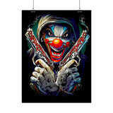 Fearless Grin Street Clown Poster Bold Urban Wall Art Design Neon Chaos Energy Artwork For Creative Minds Gamers And Street Culture Lovers