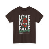 Love Fake Friendship Rose Graphic Unisex Heavy Cotton Tee Bold Statement Streetwear T Shirt Empowering Artistic Floral Design for Self Expression Perfect Gift for Friends Birthdays Parties Casual Wear