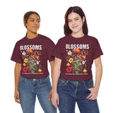 Blossoms Floral Graphic Unisex Heavy Cotton Tee Comfortable Streetwear Timeless Charm Motivational Nature Inspired T Shirt Perfect Gift for Garden Lovers Friends Birthdays Casual Everyday Wear