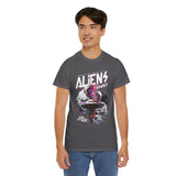Aliens Exist UFO Graphic Unisex Heavy Cotton Tee Sci Fi Streetwear T Shirt Extraterrestrial Space Alien Design