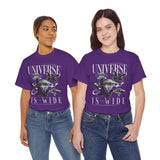 Universe Is Wide Graphic Unisex Heavy Cotton Tee Cosmic Galaxy Butterfly Space Streetwear T Shirt