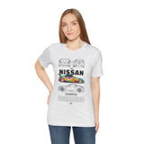 Nissan 240Z Illustrated Tee Donut Drift Car Inspired Graphic T Shirt Street Racing Art Tee JDM Style Automotive Streetwear Unisex Shirt for Car Lovers Drift Fans Racing Culture Outfit
