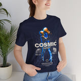 Cosmic Catalyst Unisex Jersey Short Sleeve Tee Graphic T-Shirt Futuristic Sci Fi Space Astronaut Cyberpunk Streetwear Bold Galaxy Design Alpha Mindset Fashion
