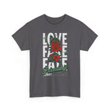 Love Fake Friendship Rose Graphic Unisex Heavy Cotton Tee Bold Statement Streetwear T Shirt Empowering Artistic Floral Design for Self Expression Perfect Gift for Friends Birthdays Parties Casual Wear