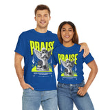 Praise Angel Statue Graphic Unisex Heavy Cotton Tee Spiritual Gothic Streetwear T-Shirt