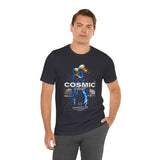 Cosmic Catalyst Unisex Jersey Short Sleeve Tee Graphic T-Shirt Futuristic Sci Fi Space Astronaut Cyberpunk Streetwear Bold Galaxy Design Alpha Mindset Fashion