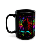 Reaper Of Neon Flames Mug 11oz 15oz Vibrant Gothic Energy Ceramic Coffee Cup Cosmic Skull Artwork Perfect Gift For Artists Dreamers And Night Rebels