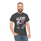 Aliens Exist UFO Graphic Unisex Heavy Cotton Tee Sci Fi Streetwear T Shirt Extraterrestrial Space Alien Design