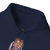 Chucky Horror Unisex Hoodie Killer Doll Streetwear Creepy Graphic Sweatshirt Halloween Horror Movie Art Design Cozy Spooky Fashion For Horror Fans Festivals And Costume Parties