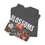 Blossoms Floral Graphic Unisex Heavy Cotton Tee Comfortable Streetwear Timeless Charm Motivational Nature Inspired T Shirt Perfect Gift for Garden Lovers Friends Birthdays Casual Everyday Wear