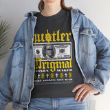 Hustler Original Money Maker Unisex Heavy Cotton Tee Streetwear Graphic Bold Dollar Bill Print Motivational Entrepreneur T Shirt