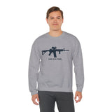 I Am The Weapon Unisex Sweatshirt Motivational Tactical Mindset Streetwear Bold Warrior Energy Graphic Pullover For Confidence Training Gym Wear Everyday Power Statement
