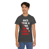 Unisex Once Upon A Time There Lived A Ghost T Shirt Horror Graphic Tee Spooky Paranormal Gothic Halloween Inspired Scary Storytelling Streetwear Top