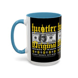 Hustler Original Money Maker Accent Coffee Mug 11oz 15oz Streetwear Bold Dollar Bill Graphic Motivational Entrepreneur Ceramic Cup