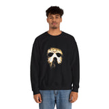 The Silent Mask Unisex Sweatshirt Horror Streetwear Dark Gothic Pullover for Halloween Nights, Fearless Souls, and Mysterious Fashion Lovers