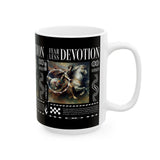 Fearless Devotion Ceramic Mug Classical Art Courage Loyalty Commitment Symbolism Motivational Coffee Cup