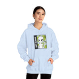 Unisex Not Alone Alien Hoodie UFO Graphic Pullover Sweatshirt Cartoon Extraterrestrial Sci Fi Space Themed Conspiracy Inspired Paranormal Streetwear
