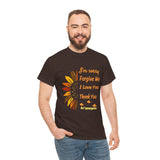 Unisex Ho’oponopono Sunflower T Shirt Healing Affirmation Tee Spiritual Gratitude Mindfulness Inspired Positive Energy Heavy Cotton Graphic Top